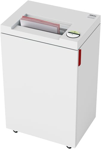 Aktenvernichter IDEAL 2445, Partikelschnitt 2x15mm, bis 10 Blatt, P-5 DSGVO | Made in Germany Papierschredder, vernichtet Büroklammern und Kreditkarten, 35L Abfallbehälter, P5, leise, 5 Jahre Garantie
