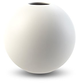 Cooee Design Ball-Vase aus Porzellan in der Farbe Weiß Handgefertigt, Maße: 8cm x 8cm x 7cm, HI-028-01-WH