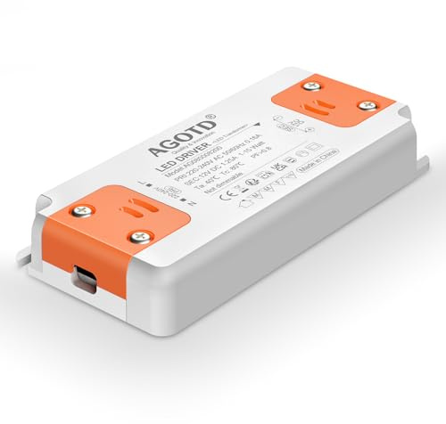 LED Trafo 230V auf 12V 15W LED-Treiber Netzteil, Transformator kein Rauschen, Niedervolttrafo für G4 MR16 GU5.3 LED, 1er Pack