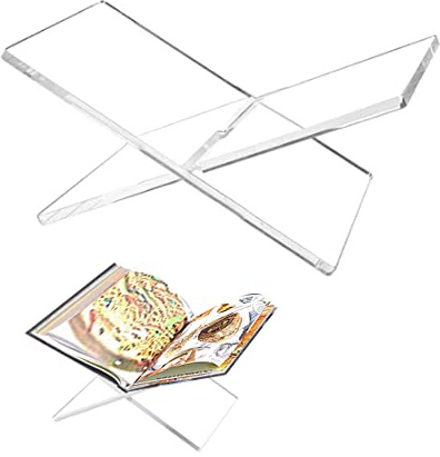 Acryl-Buchständer, transparenter Buchhalter für Bücher, Zeitungen, Zeitschriften, Lehrbücher, Rezepthalter, Bilddisplay