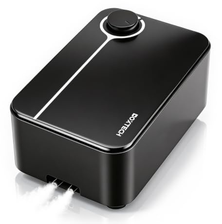 Boxtech Aquarium Luftpumpen 2W/5W/8W/10W，Leiser Sauerstoffpumpe Einstellbare Membranpumpe für Aquarien 50-500L,stabile Luftversorgung für Fischbecken
