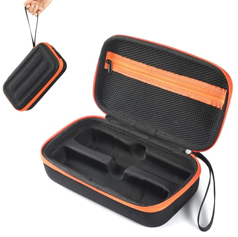 LICHIFIT Tragbare Aufbewahrungstasche für JBL PartyBox kabelloses Mikrofon, wiederaufladbare Mikrofone, Reisetasche, Organizer, Box, Handtasche, Schwarz