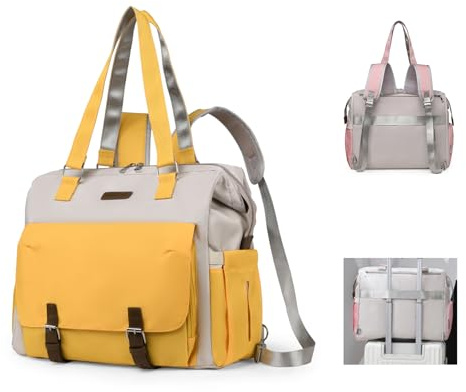 Fexkean Baby Wickelrucksäcke Umhängetasche Wickeltasche Rucksack mit Wickelunterlage,Große Reisewindeltasche für Mama und Papa,Multifunktions Handtasche Babytasche Bote