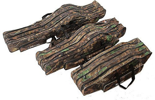 KANANA Angeltasche Rutentasche Rutenfutteral Angelkoffer Anglertasche Tasche (3fach)