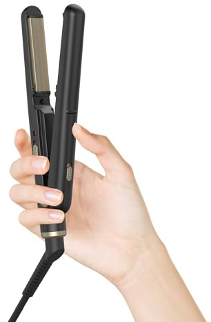 OKWRAP Mini Glätteisen für Reise & Kurzes Haar | Kompakter Haarglätter mit Keramik-Technologie, 30s Schnellaufheizung | Ideal für Pony & Bart, Dual-Spannung (100-240V), <200g