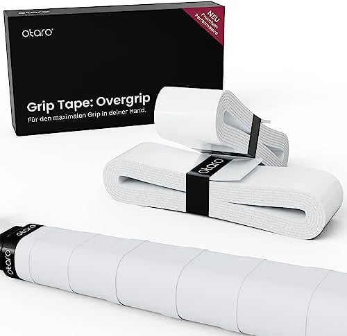 Otaro Griffband Tennisschläger – rutschfest & schweißabsorbierend | Badminton Griff Band, Padel, Tennis Overgrip Band | nachhaltige, plastikfreie Verpackung | langlebig & einfach anzubringen (2er Set)