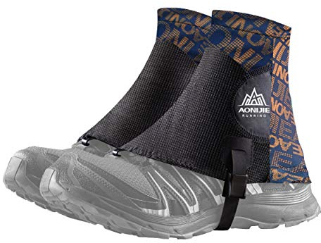 Azarxis Reflektierende Trail Low Gaiters Gamaschen mit UV-Schutz und Atmungsaktiv für Damen und Herren Wandern Klettern (Orange)