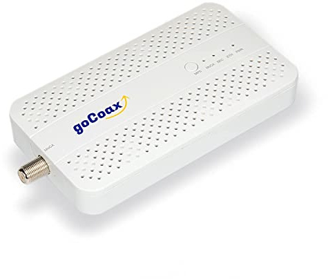 goCoax MoCA 2.5 Adapter, MA2500D Gigabit Ethernet über Koaxialkabel mit 2.5GbE Port | Für Gaming & 4K/8K Streaming, Mesh-WLAN-Backhaul | Ersetzt Lange LAN-Kabel | Benötigt 2+ Adapter, Weiß