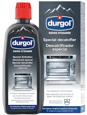 durgol swiss steamer Spezial-Entkalker – Kalkentferner für Steamer bzw. Dampfgarer aller Marken – 1x500ml, Blau