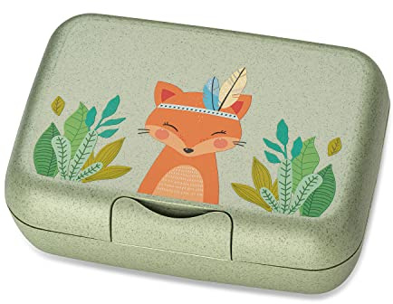 Koziol Candy L Harry Lunchbox Brotdose für Kinder, Fuchs-Motiv, Grün, Kunststoff, BPA-frei