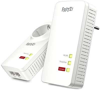 FRITZ!Powerline 1260/1220 WLAN Set (WLAN-Access Point, ideal für Media-Streaming oder NAS-Anbindungen, 1.200 MBit/s, deutschsprachige Version)