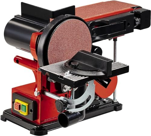 Einhell Stand-Band-Tellerschleifer TC-US 380 (380 W, Schleifbandgeschw. 292 m/min, Schleifteller Drehzahl 1.450 min-1, inkl. 1x Schleifband K80 und 1x Tellerschleifpapier K80)