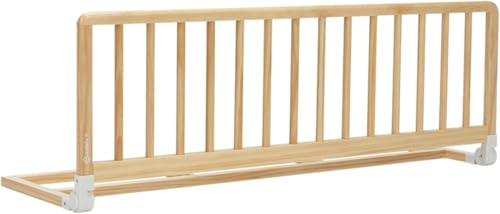 Safety 1st Wooden Bed Rail 110cm, 18 Monate–5 Jahre, Verstellbares Bettschutzgitter, Automatische Sperre, FSC® 100% zertifiziertes Holz, Leicht zu Falten und Lagern, Natural Wood