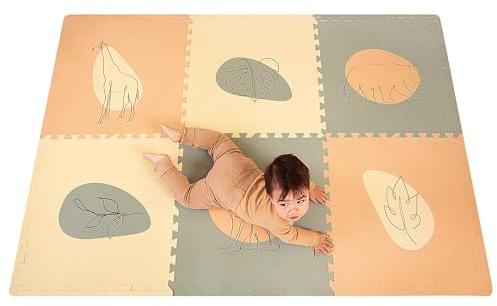 Hakuna Matte Stylische Puzzlematte Baby 180 x 120 cm Dschungel, Puzzlematte Boden