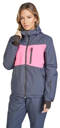 Weichers Skianzug Gr.S-XXL Damen Herren Skijacke Skihose Schneeanzug Pants mit Kapuze Winddicht Wasserdicht Skifahren Schnee (Jacke Damen, A6, M)