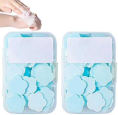 Hrippy Tragbares Seifenpapier 2pcs Einweg -blütenblatt -seifenflocken Für Kinder Von Hand Waschen Reinigung Seifenblätter Für Küchentoilettenreisen