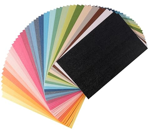 Florence Tonkarton Perlmutt - Bastelkarton A4 - Bastelpapier 50x mit 25 Farben - Scrapbook Papier für Karten Basteln, Stanzen und Papierbasteleien - Bastelset Textur