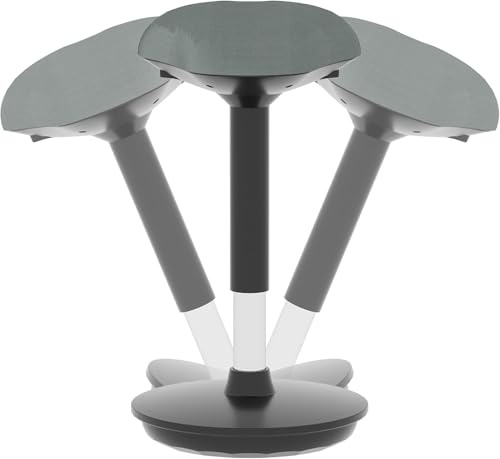 FLEXISPOT Ergonomie Wobble Hocker Arbeitshocker Bürohocker Ergonomische Stehhilfe Hoch verstellbar Sitzhocker Drehhocker Perfekt für Stehpult (Dunkelgrau)