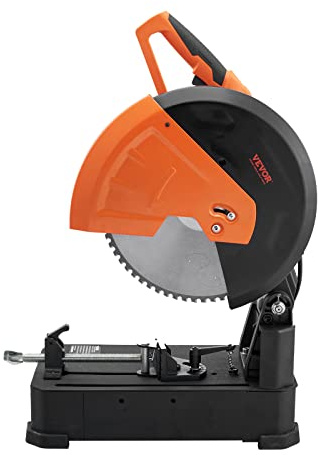 VEVOR 2800 W Kapp- und Gehrungssäge Kreissägeblatt, 35,5 cm, Professional Paneelsäge Kappzugsäge, Sägen Kappsäge Kreissäge Hochwertiges Sägeblatt Kaltschnitt-Kappsäge Orange & Schwarz