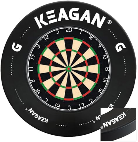 KEAGAN Dartboard-Umrandung, Zusammensteckbarer Eva-Dartboard Surround | 3cm Dick Dartscheibe Schutzring, Wandschutzring, Offizielle Dartscheibengröße Schalldämmung Wandschutz für Spielzimmer Kneipe