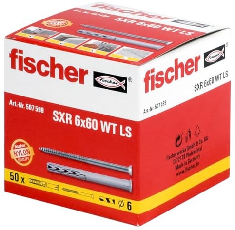 Fischer Rahmendübel SXR 6X60 WT LS, 50 Stück 507599