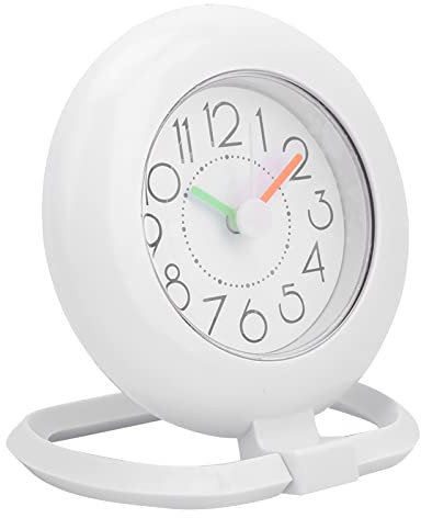 Dekaim Uhr Badezimmeruhr-Modische wasserdichte Dual-Use-Hängetischuhr Badezimmer-Küchen-Heimdekoration(Weiß)