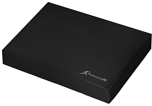 ProSource ps-1036-bp-r-black Balance Pad – rutschfeste Schaumstoffmatte und Kniepolster für Fitness und Stabilitätstraining, Yoga, Physiotherapie, 39,4 x 31,8 cm, schwarz