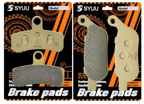 S SYUU Kupferfaser Motorrad Bremsbeläge Vorne Hinten kompatibel mit Harley Davidson Dyna FXDB Street Bob FXDWG Wide Glide 2008-2017 FA457F FA458R