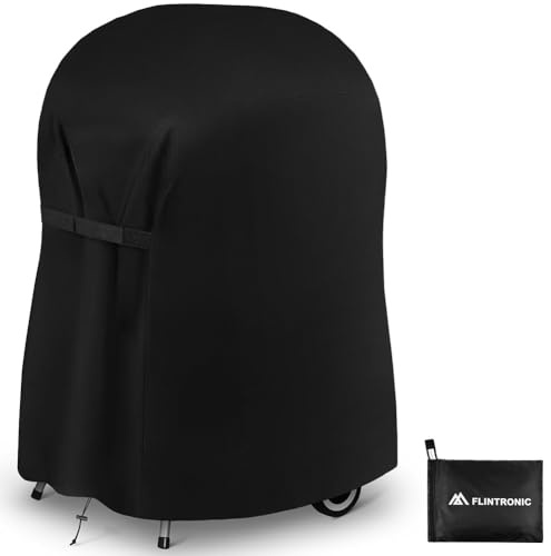 Flintronic Grillabdeckung, Grill Abdeckhaub Wetterfest, Oxford-Stoff Gasgrill Abdeckhaube, Wasserdicht Grill Haube, reißfest, UV, für Brinkmann, Weber, Char Broil (76 x 66 x 110cm)