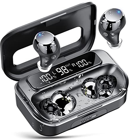 Bluetooth Kopfhörer, 2026 In Ear Kopfhörer Kabellos Bluetooth 5.3 mit Noise Cancelling Mic, 128H HiFi Stereo Tiefer Bass Ohrhörer, IP7 Wasserdicht Touch Control Wireless Earbuds for iPhone/Android