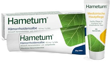 Hametum Hämorrhoiden Salbe 50g + Hametum Hautpflegecreme 20g | pflanzliches Arzneimittel mit Hamamelis | entzündungshemmend | lindert Juckreiz und Brennen gegen anfängliche Hämorrhoiden Beschwerden