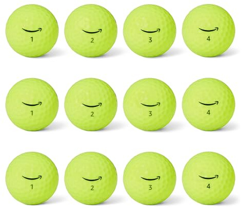 Amazon Basics Core Soft Golf Balls, 12-Pack, Yellow