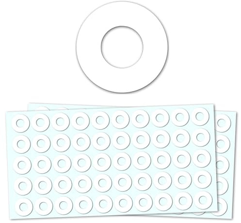 RTRTGS 1000 Stück, Transparent Lochverstärker Selbstklebend Verstärkungsringe,Lochverstärkungsringe Ringlochverstärker,Zur Verstärkung von Daumenkinos - 13mm