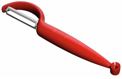 Silit Pelaro Sparschäler 21 cm, Tomaten-/ Gemüseschäler rot, Edelstahl rostfrei, spülmaschinengeeignet