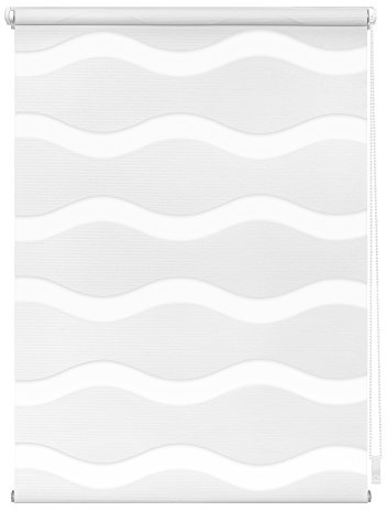 Lichtblick Doppelrollo Blickdicht ohne Bohren Weiß 90 cm x 150 cm (B x L) | Duo Rollo, Rollos für Fenster ohne Bohren, Doppelrollo Klemmfix ohne Bohren, Welle, Klemmträger-Montage, Sichtschutz