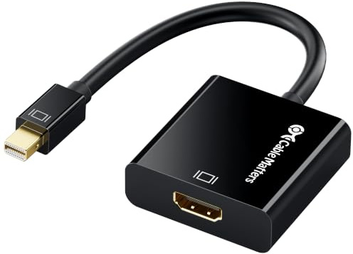Cable Matters Aktiver 4K@60Hz Mini DisplayPort auf HDMI Adapter, Eyefinity | Aktiver Mini DisplayPort auf HDMI 2.1 Adapter, 4K@60Hz, kompatibel mit HDMI 2.1 Kabeln/Displays, AMD Eyefinity