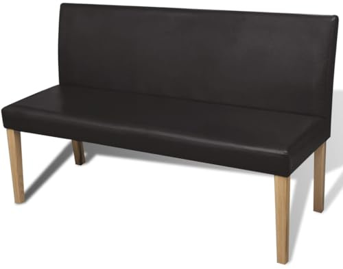 vidaXL Sitzbank 139,5 cm Dunkelbraun Kunstleder