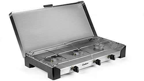 Enders® Campingkocher BRISBANE 3 Z, Gaskocher, 3-flammig, aus Edelstahl, Edelstahlbrenner 3x2,3kW, integrierte Zündsicherung, mit Schlauch, Betrieb mit Gasflasche oder Schraubkartusche möglich, #1861