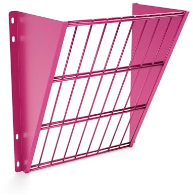 Heuraufe für Pferde 30x52x55 cm – verzinkt & pulverbeschichtet – Futterraufe für Stall & Paddock – 3 Farben: Verzinkt, Anthrazit, Pink – stabile Raufe zur Heufütterung (Pink)