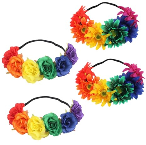 4 Stück Blumenstirnband mit Künstlicher Blume, Braut, Elegant