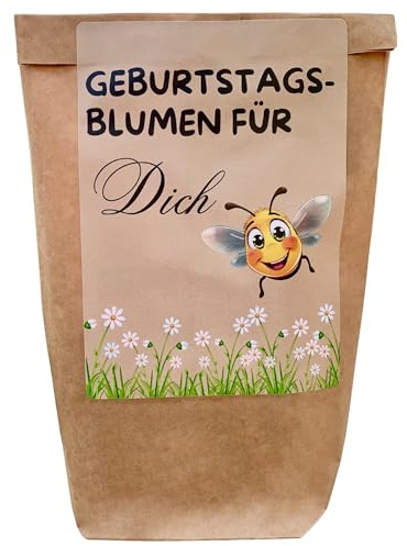Geschenk zum Geburtstag, Geburtstagsblumen Pflanzset, Wundertüte Geschenktüte, Geburtstagsgeschenk für Frauen, Blumensamen zum Selbstpflanzen