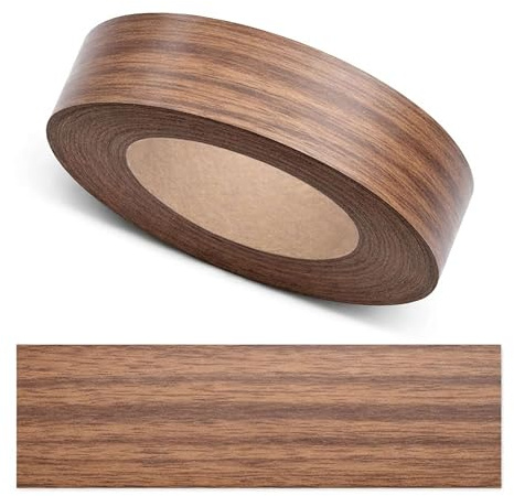 ben+camilla.com Kantenumleimer zum Aufbügeln | Nussbaum 20 mm x 5 m Rolle (glatt matt) | Premium Qualität für professionelle Ergebnisse | Kantenschutz