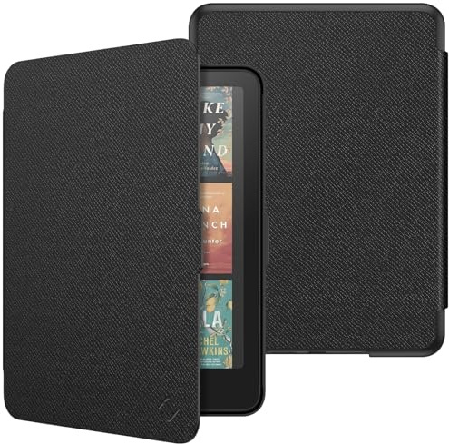 Fintie Hülle für 7 Kindle Paperwhite(12. Generation) - 2025/2024, Leichte Schutzhülle Case mit Auto Sleep/Wake für Kindle Colorsoft/Paperwhite Signature Edition, Schwarz