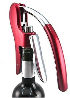 Best Utensils Profi-Flaschenöffner, Zinklegierung, mit Hebel, Korkenzieher, mit Folienschneider, Kellnermesser, Tintenfisch/Hase, Schwarz
