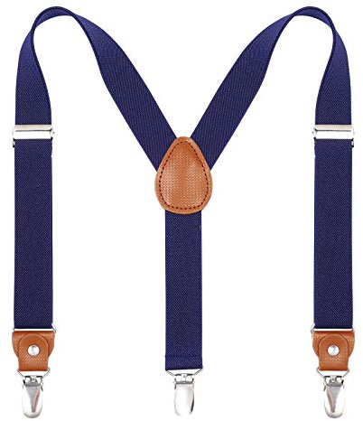 Kajeer Kinder Herren Hosenträger Breit Elastisch - Längenverstellbar Y-Form mit Starken 3er Clips Hosenträger Gürtel für Damen Baby