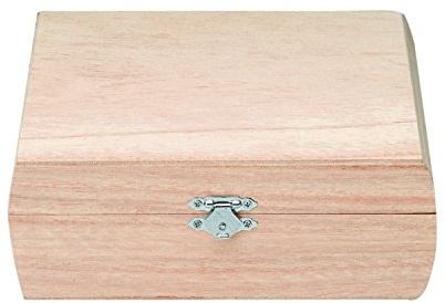 Glorex 6 1682 900 - Holzbox aus Kiefernholz, quadratisch, ca. 18,5 x 18 x 6,7 cm groß, FSC Mix, zum Bemalen, Bekleben oder Verzieren mit dem Brandmalkolben, Natur
