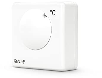 Garza - Analoger Thermostat für Kessel und Heizung, manuelle Regelung, Weiß, 45 x 130 x 170 Millimeter