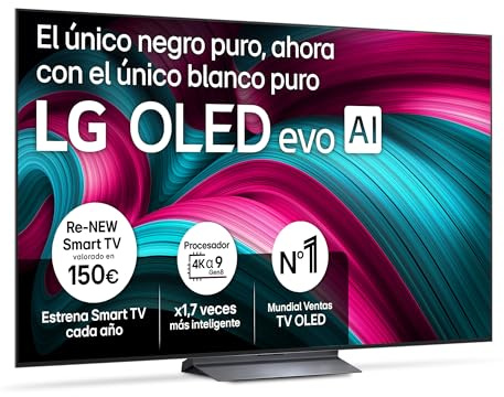 LG OLED65C54LA TV 65 Zoll (165 cm) 4K OLED evo AI TV (α9 Gen8 4K AI Prozessor, webOS 25, 120Hz (VRR bis zu 144Hz)) [Modelljahr 2025] [Energieklasse F]