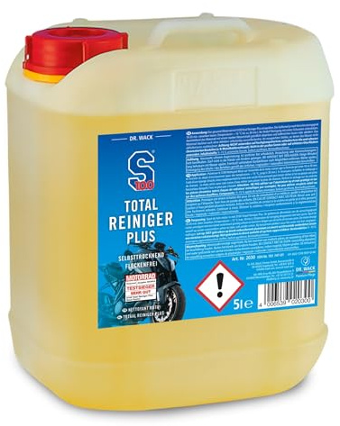 Dr. Wack - S100 Total Reiniger Plus 5 Liter - Effektiver Motorrad-Reiniger mit Gel-Formel - Schonende Reinigung von Verschmutzungen - Hohe Ergiebigkeit & Reinigungskraft - Hochwertige Motorradpflege