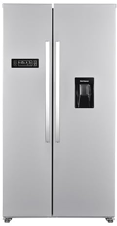 Wolkenstein Side-By-Side Kühl-Gefrierkombination WSBS518NFWDEIX | 529 Liter Nutzinhalt | 185 Liter 4 Sterne Gefrierraum | NoFrost | 2L Wasserspender | Sehr leise mit 39 dB | Display mit Touch Control
